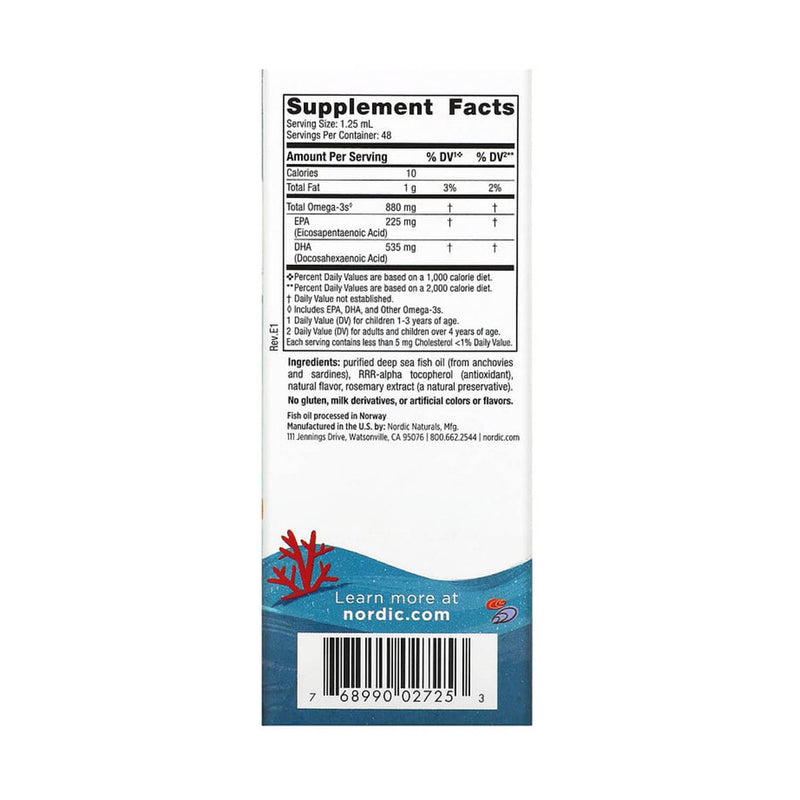 Încărcați imaginea în vizualizatorul Galerie, Children's DHA Xtra Liquid, 880 mg, Nordic Naturals, 60 ml