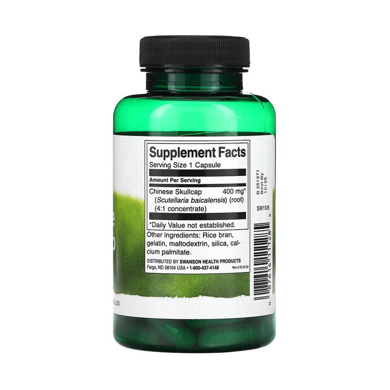 Încărcați imaginea în vizualizatorul Galerie, Chinese Skullcap, (Scutellaria Baicalensis), 400 mg, Swanson, 90 capsule SW1128