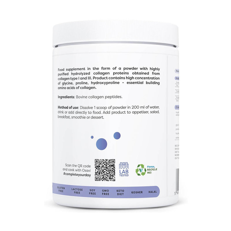 Încărcați imaginea în vizualizatorul Galerie, Collagen Peptides, Hydrolyzed type I & III, Osavi, 300g