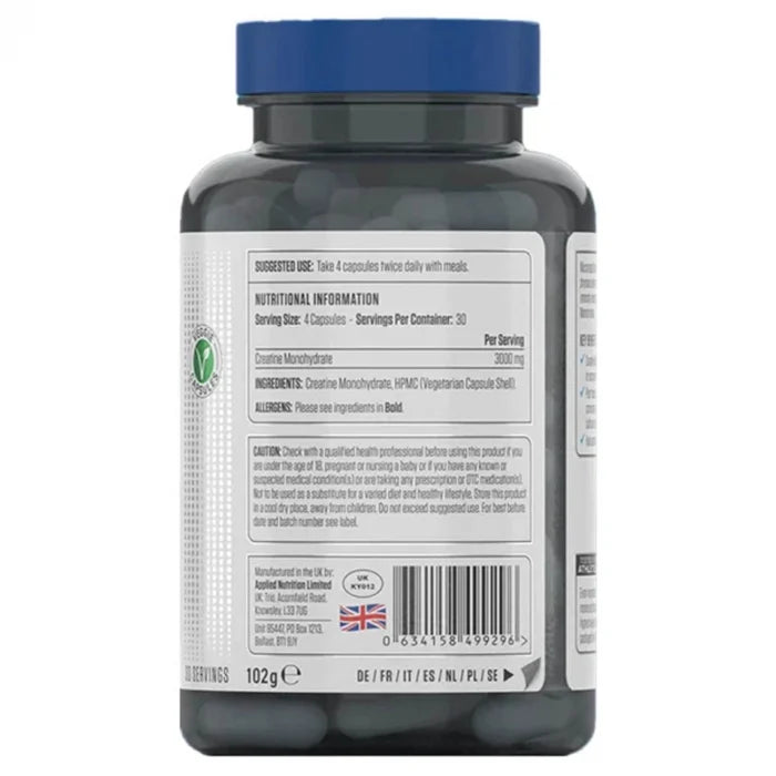 Creatine Monohydrate 3000, Applied Nutrition, 120 capsule
