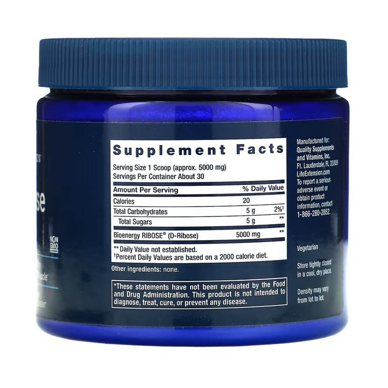 Încărcați imaginea în vizualizatorul Galerie, D-Ribose Powder (Energizant Cardiovascular), Life Extension, 150 g