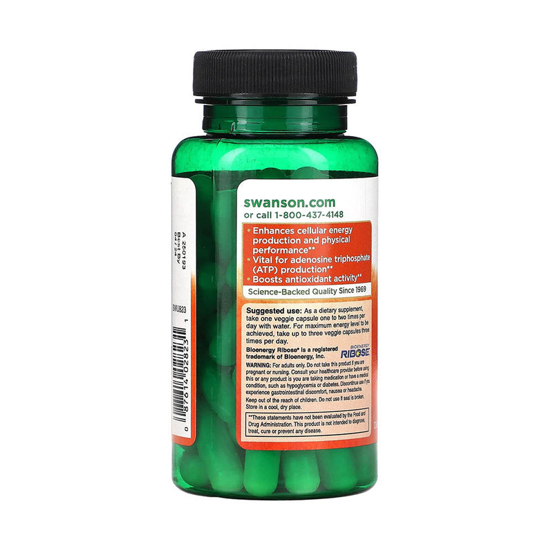 Încărcați imaginea în vizualizatorul Galerie, D-Riboza (Ribose), 750 mg, Swanson, 60 capsule SWU823