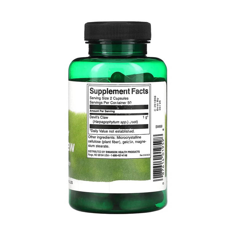 Încărcați imaginea în vizualizatorul Galerie, Devil's Claw (Gheara Diavolului), 500mg, Swanson, 100 capsule SW959