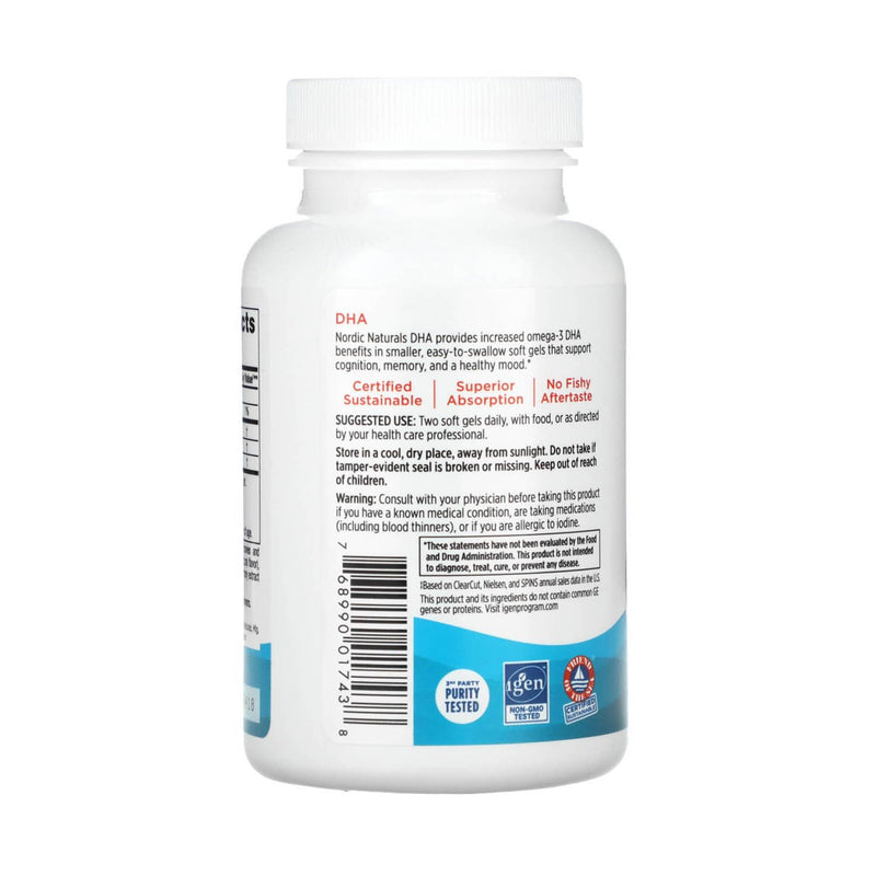 Încărcați imaginea în vizualizatorul Galerie, DHA (Omega 3), 480 mg, Nordic Naturals, 90 softgels