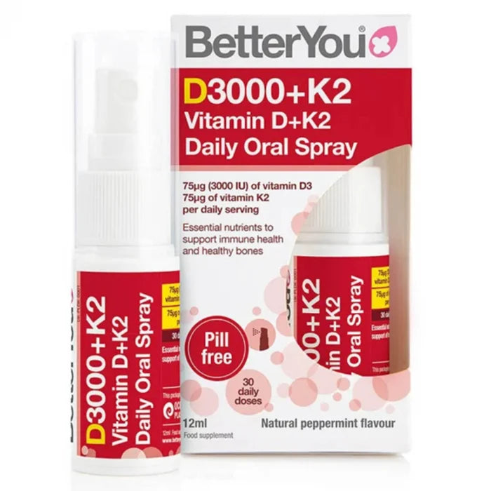 DLux D3000 + K2 Vitamin Oral Spray, BetterYou, 12 ml