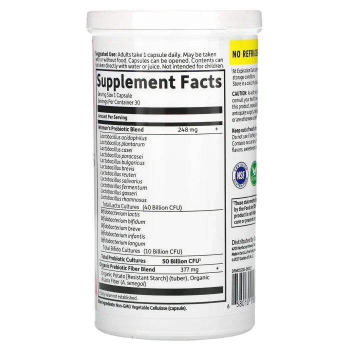 Dr. Formulated Probiotics, Once Daily Women's 50 Billion, Garden of Life, 30 capsule
