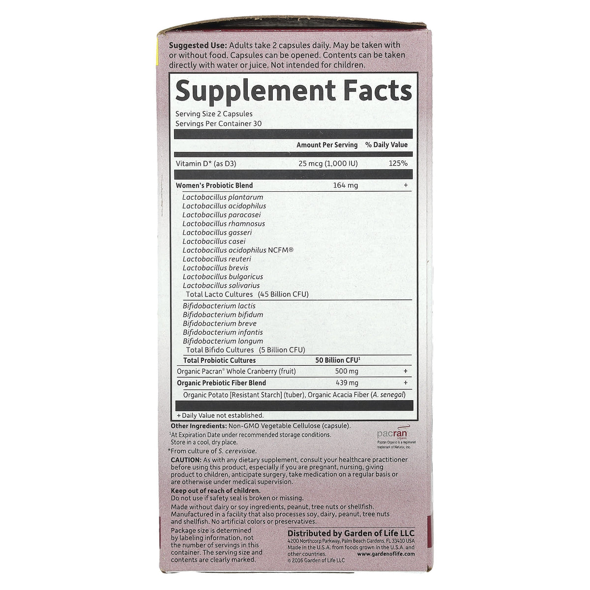 Dr. Formulated Probiotics, Urinary Tract+, Garden of Life, 60 capsule