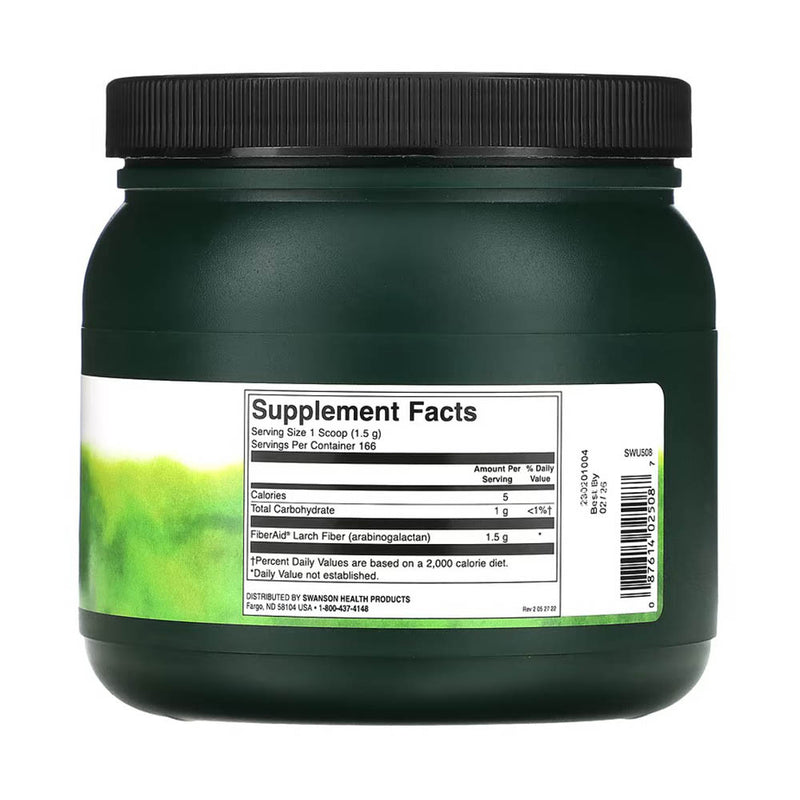 Încărcați imaginea în vizualizatorul Galerie, FiberAid (Fibre Prebiotice) Arabinogalactan, Swanson, 250g SWU508
