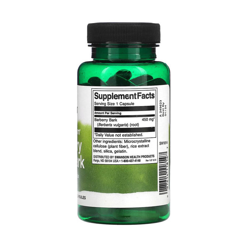 Încărcați imaginea în vizualizatorul Galerie, Full Spectrum Barberry Root Bark (Dracilă), 450 mg, Swanson, 60 capsule SW1814