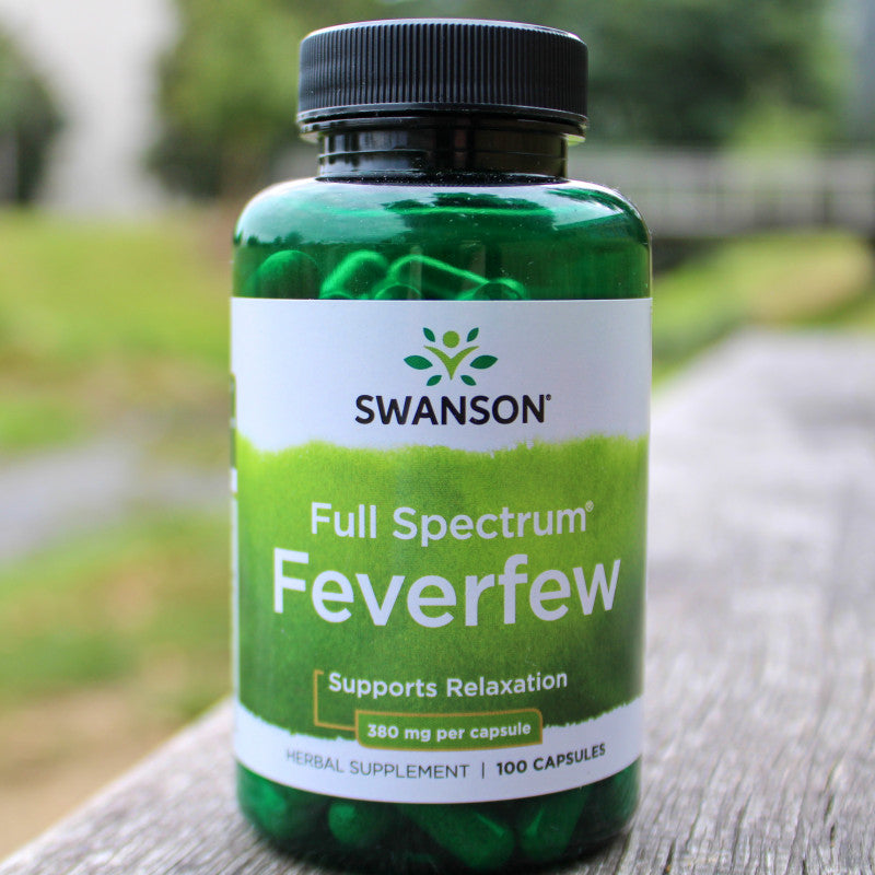 Încărcați imaginea în vizualizatorul Galerie, Full Spectrum Feverfew (Spilcuță), 380mg, Swanson, 100 capsule SW1700
