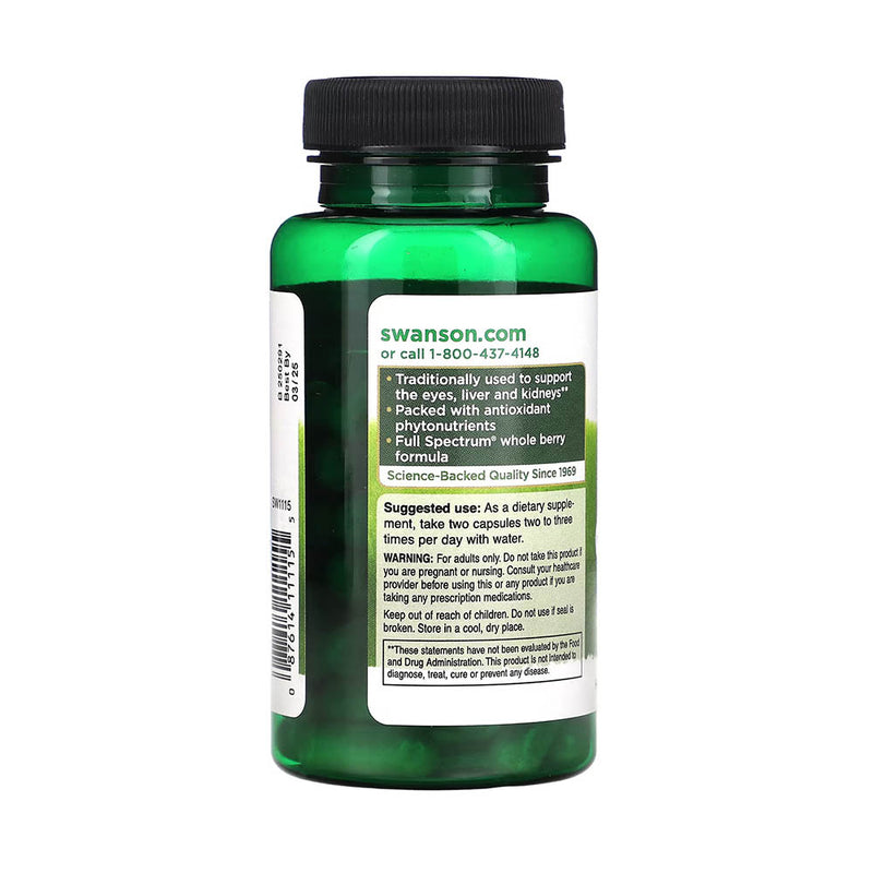 Încărcați imaginea în vizualizatorul Galerie, Goji Berry (Fructe de Goji) 500 mg, Swanson, 60 capsule SW1115
