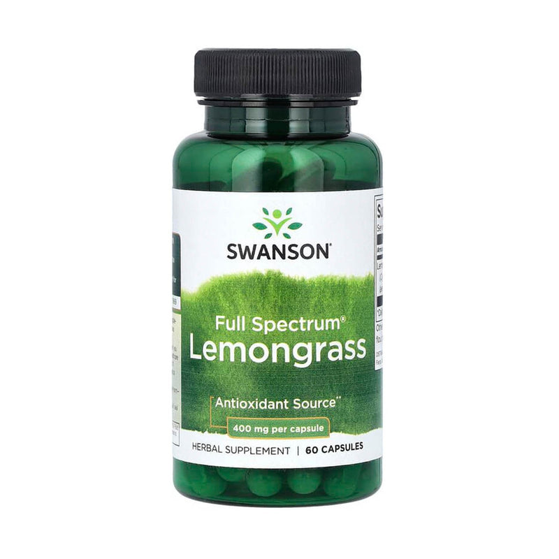 Încărcați imaginea în vizualizatorul Galerie, Full Spectrum Lemongrass, 400 mg, Swanson, 60 capsule SW1931