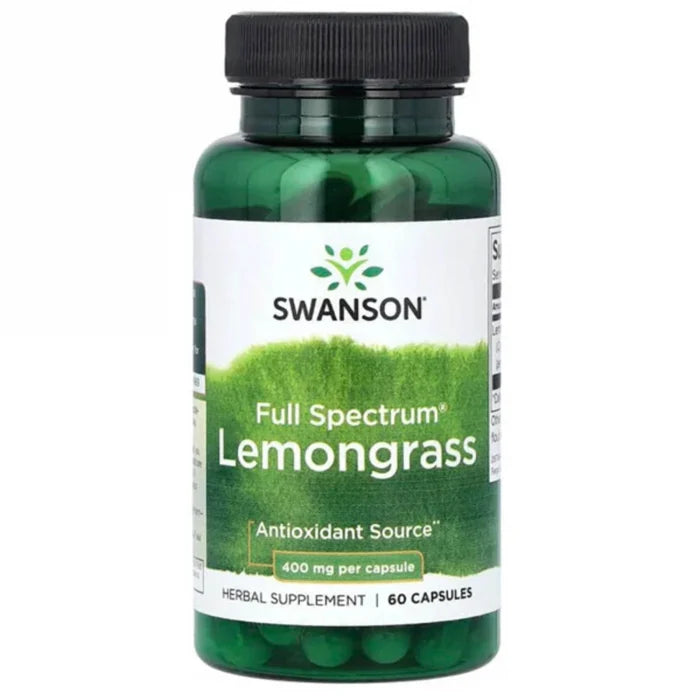 Full Spectrum Lemongrass, 400 mg, Swanson, 60 capsule SW1931