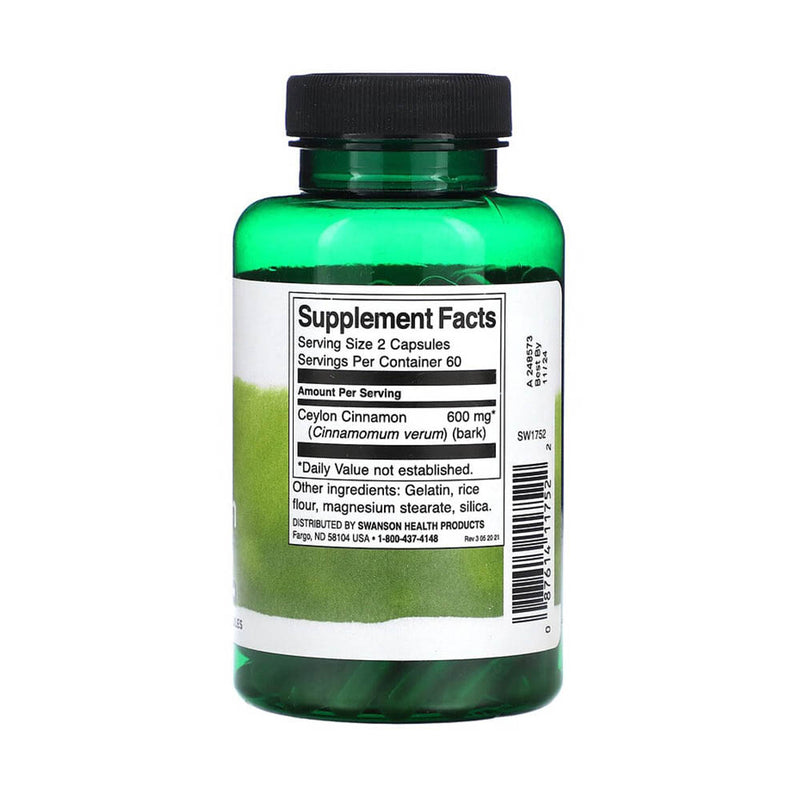 Încărcați imaginea în vizualizatorul Galerie, Full Spectrum True Cinnamon (Ceylon), Swanson, 120 capsule SW1752