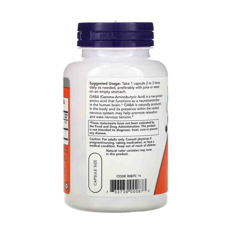 Încărcați imaginea în vizualizatorul Galerie, GABA with Vitamin B6, 500mg, Now Foods, 100 capsule