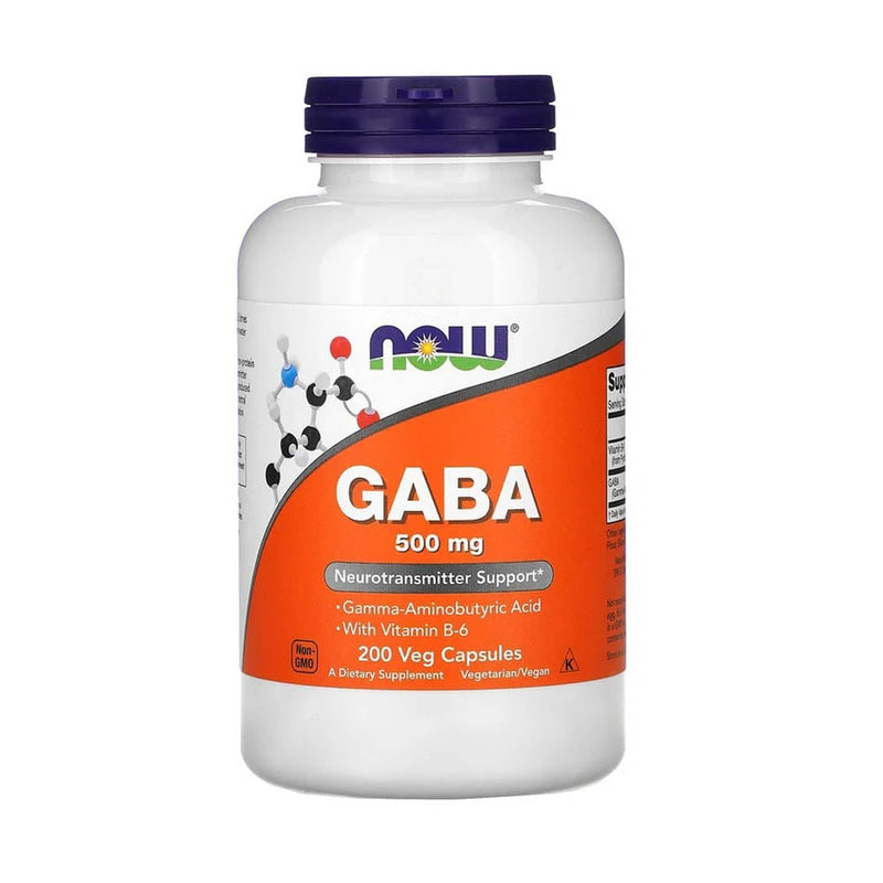 Încărcați imaginea în vizualizatorul Galerie, GABA with Vitamin B6, 500mg, Now Foods, 100 capsule