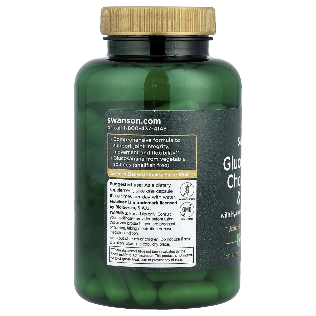 Glucosamine, Chondroitin & MSM with Hyaluronic Acid and Collagen, Swanson, 90 capsule SWU293
