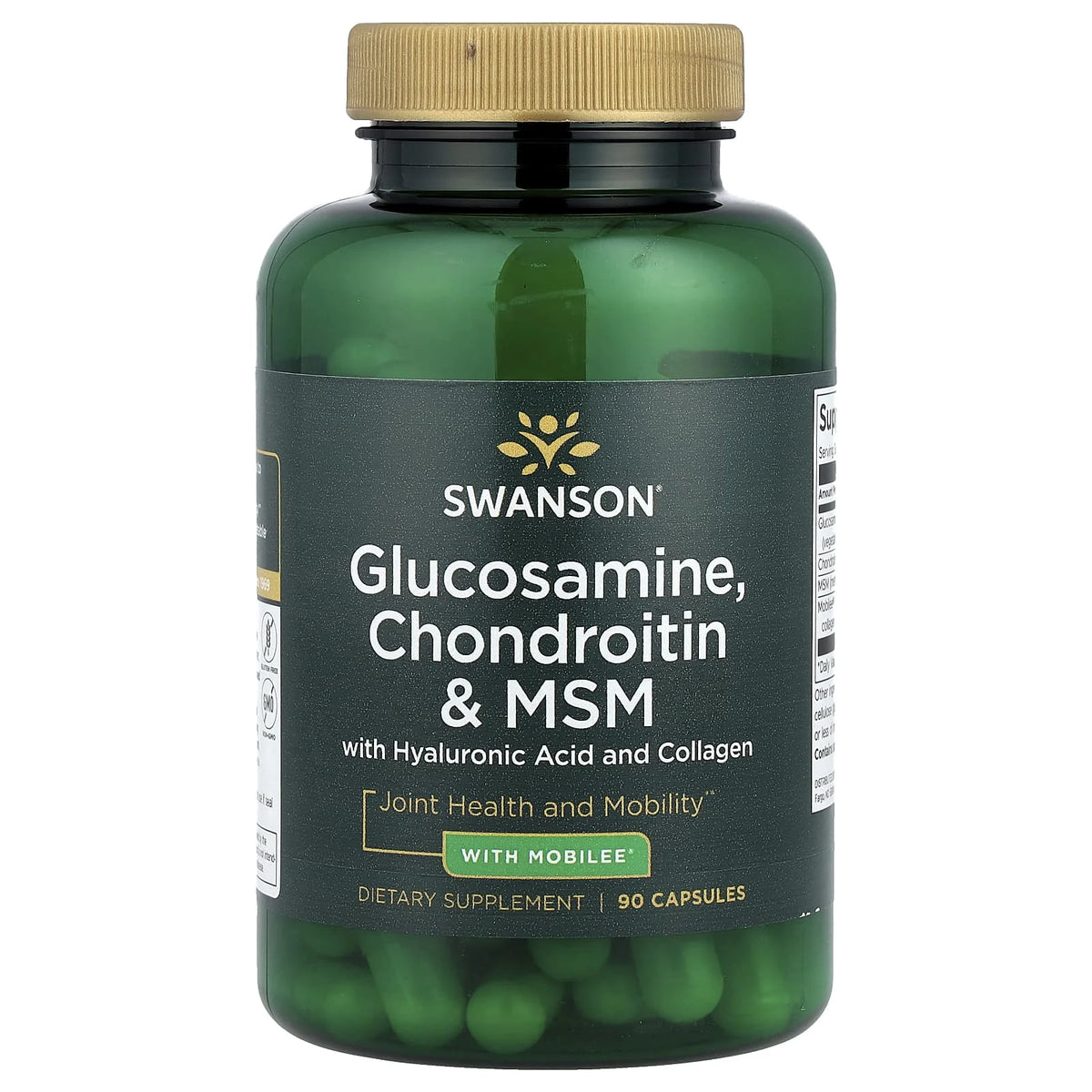 Glucosamine, Chondroitin & MSM with Hyaluronic Acid and Collagen, Swanson, 90 capsule SWU293