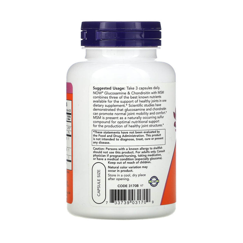 Încărcați imaginea în vizualizatorul Galerie, Glucozamină & Condroitină si MSM, (Articulatii) Now Foods, 90 capsule