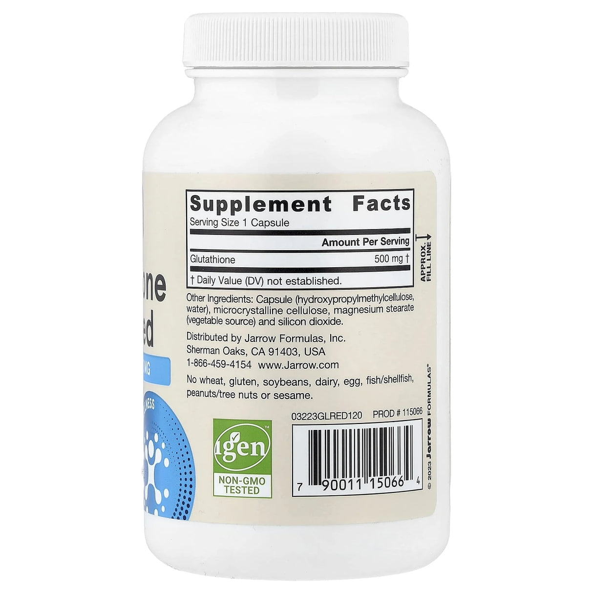 Glutathione Reduced, 500 mg, Jarrow Formulas 120 capsule