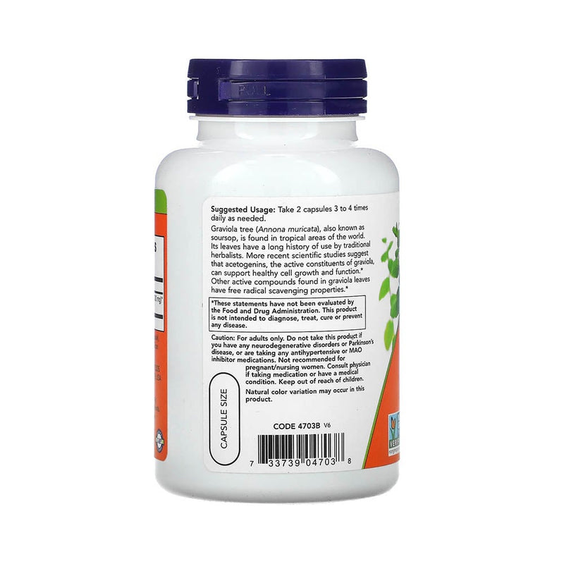 Încărcați imaginea în vizualizatorul Galerie, Graviola (Anti-Cancerigen), 500mg, Now Foods, 100 capsule