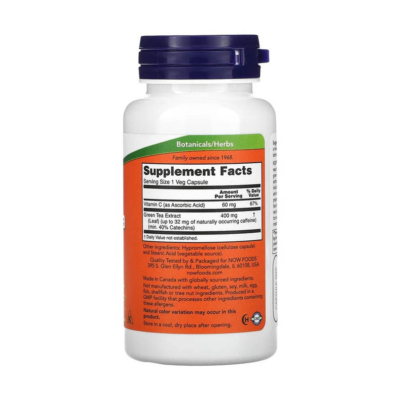Încărcați imaginea în vizualizatorul Galerie, Green Tea Extract, (Ceai Verde), 400 mg, Now Foods, 100 capsule