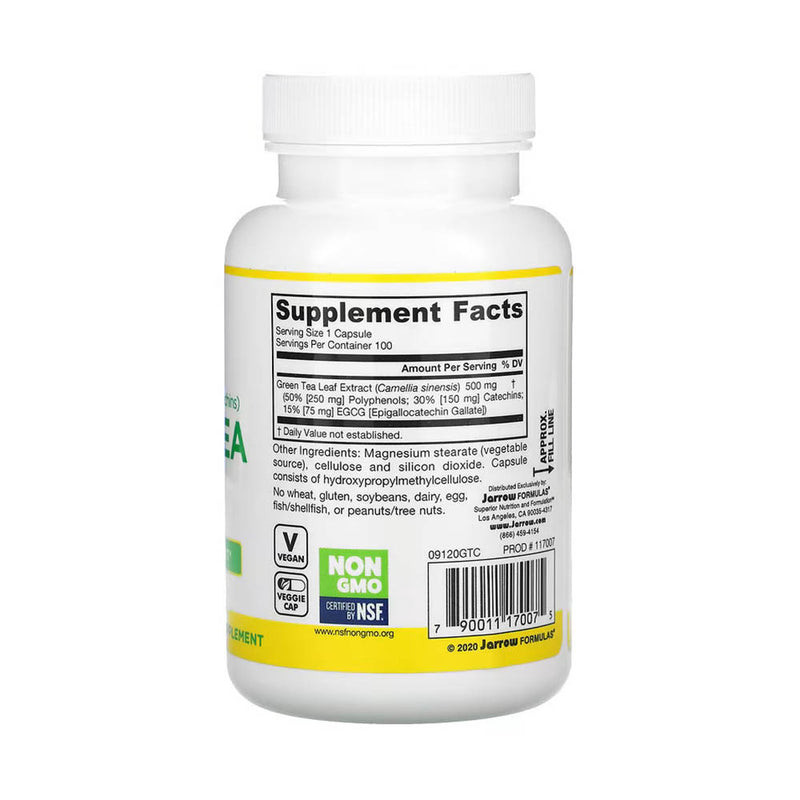 Încărcați imaginea în vizualizatorul Galerie, Green Tea Extract (Ceai Verde), 500 mg, Jarrow Formulas, 100 capsule