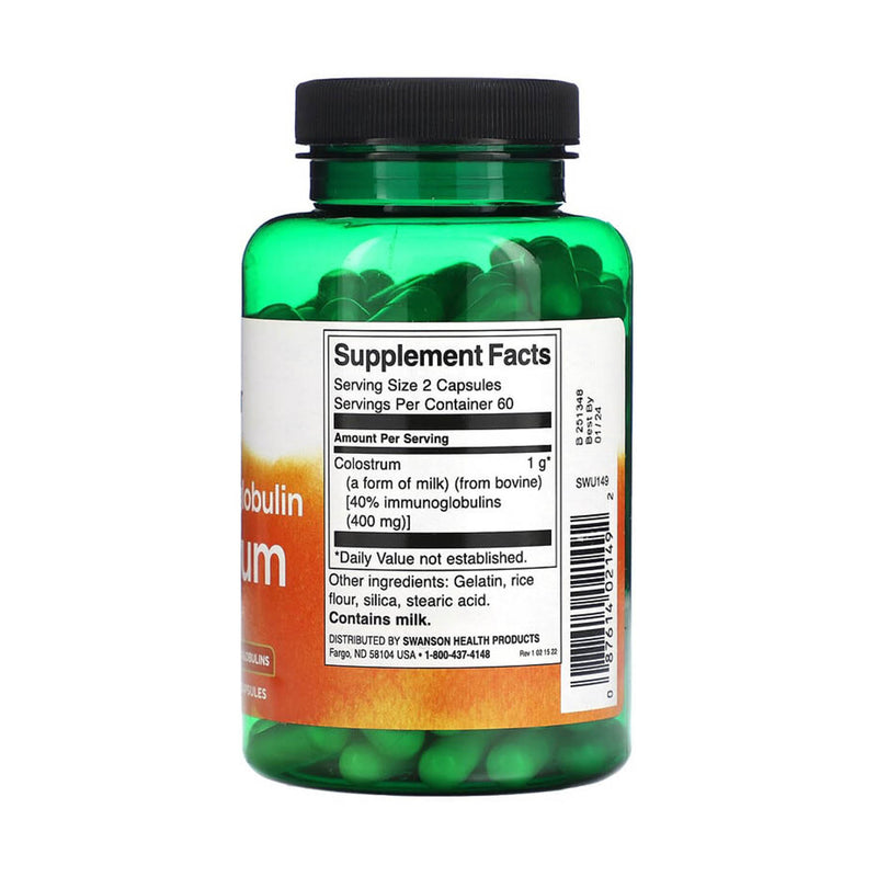 Încărcați imaginea în vizualizatorul Galerie, High Immunoglobulin Colostrum, 500 mg, Swanson, 120 capsule SWU149