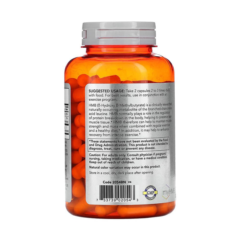 Încărcați imaginea în vizualizatorul Galerie, HMB (Recuperare Musculara) 500 mg, NOW Foods, 120 capsule