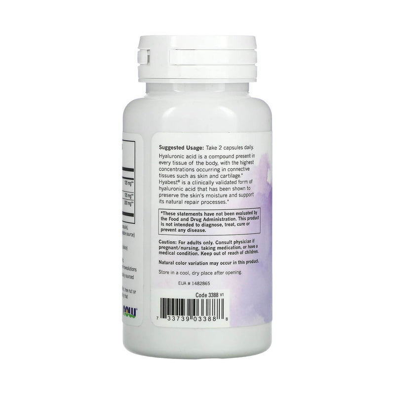Încărcați imaginea în vizualizatorul Galerie, Hydration Rescue with Hyabest Hyaluronic Acid, NOW Foods, 60 capsule