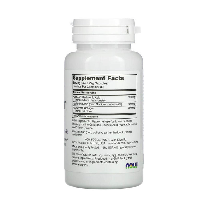 Încărcați imaginea în vizualizatorul Galerie, Hydration Rescue with Hyabest Hyaluronic Acid, NOW Foods, 60 capsule