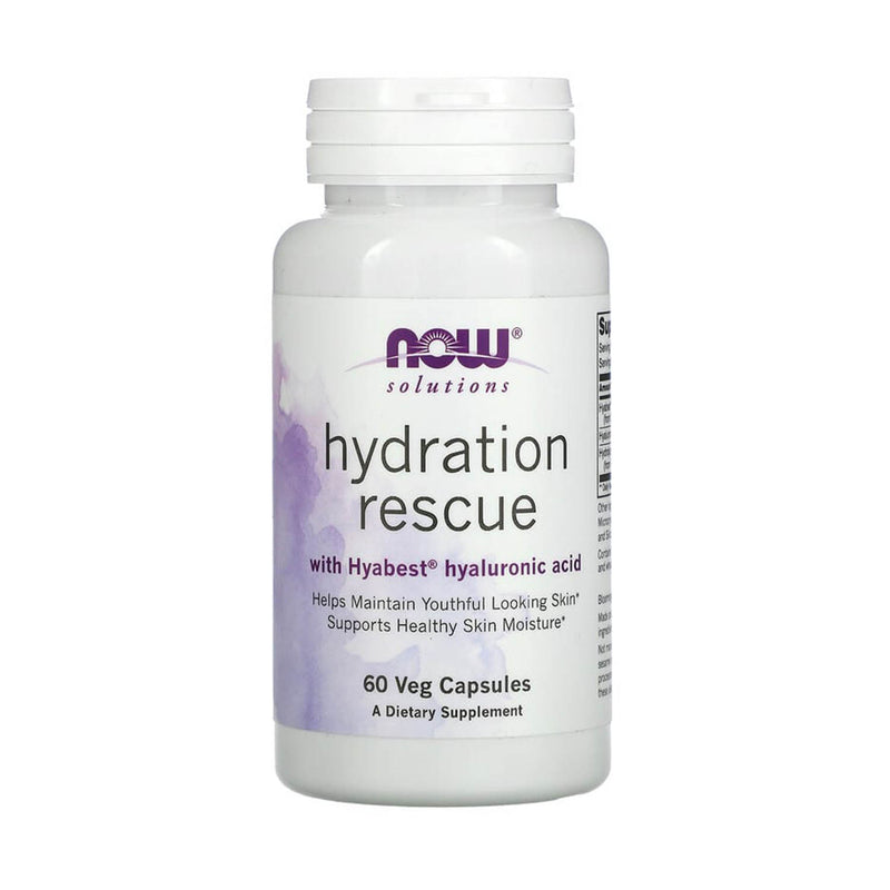 Încărcați imaginea în vizualizatorul Galerie, Hydration Rescue with Hyabest Hyaluronic Acid, NOW Foods, 60 capsule