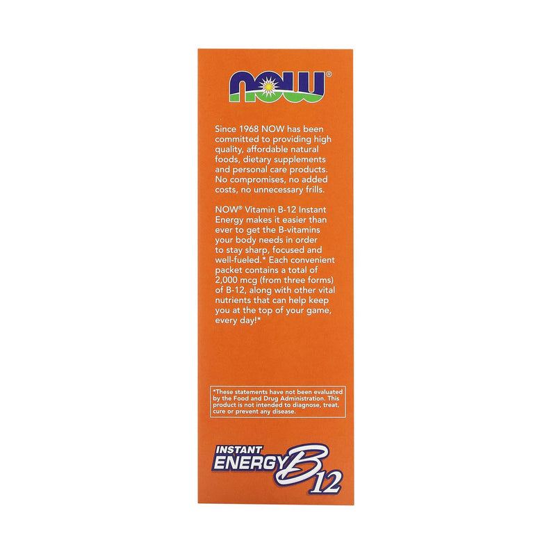 Încărcați imaginea în vizualizatorul Galerie, Instant Energy B12, 2,000 mcg, NOW Foods, 75 pliculete