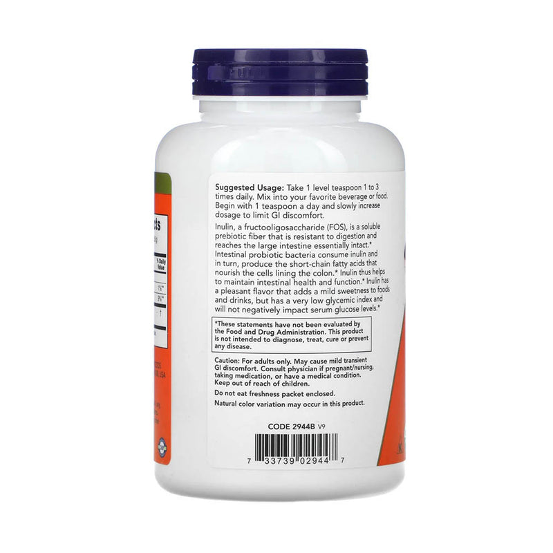 Încărcați imaginea în vizualizatorul Galerie, Inulina Certificata Organic, Prebiotic Pure Powder, Now Foods, 227g
