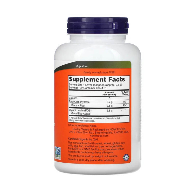 Încărcați imaginea în vizualizatorul Galerie, Inulina Certificata Organic, Prebiotic Pure Powder, Now Foods, 227g