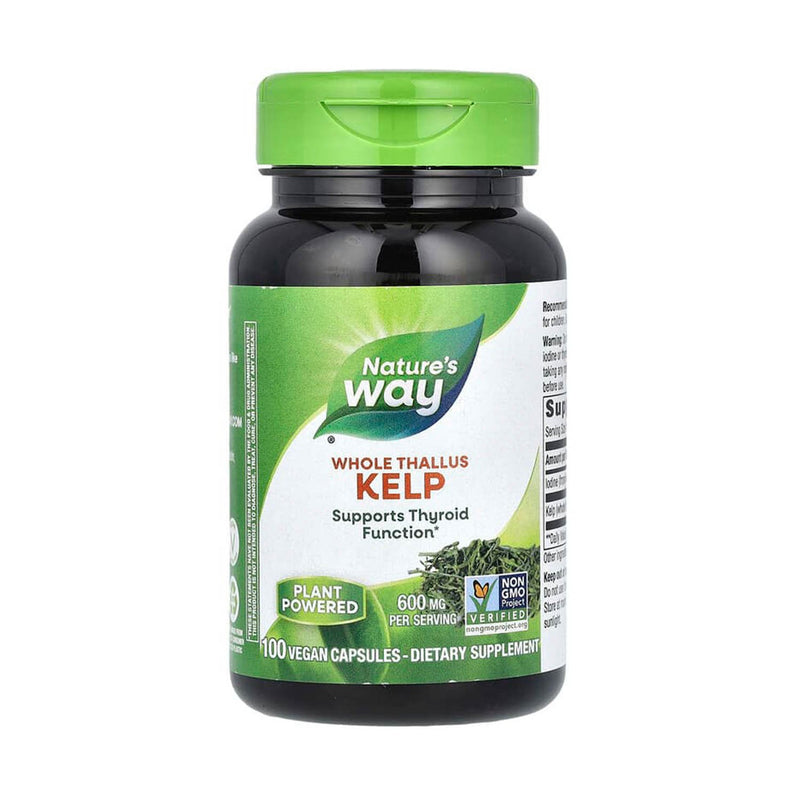 Încărcați imaginea în vizualizatorul Galerie, Kelp, Whole Thallus, 600 mg, Nature's Way, 100 Vegan Capsules