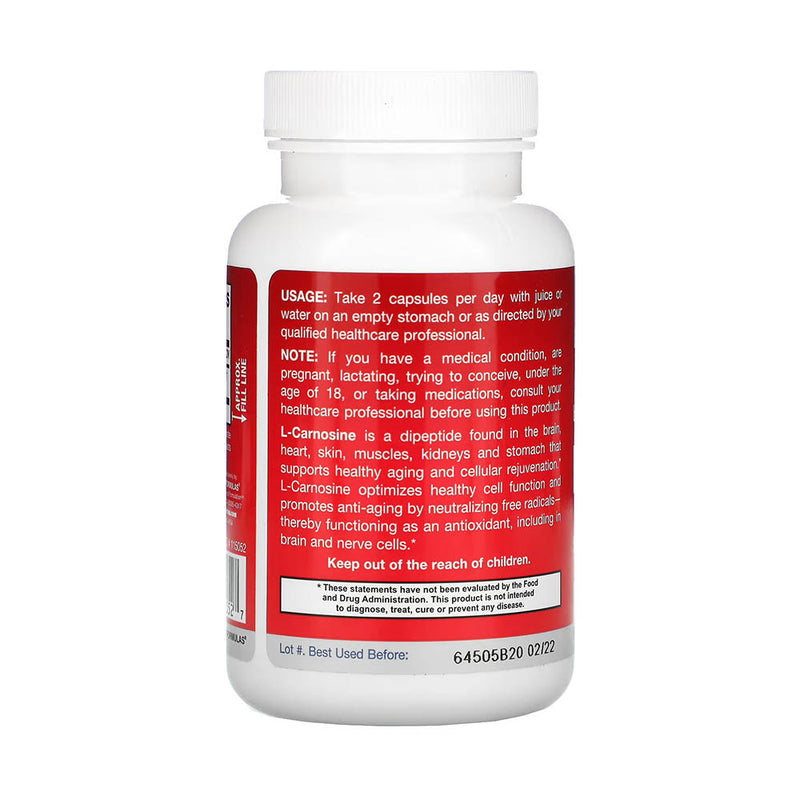 Încărcați imaginea în vizualizatorul Galerie, L-Carnosine (beta-alanyl-L-histidine), Jarrow Formulas, 90 capsule