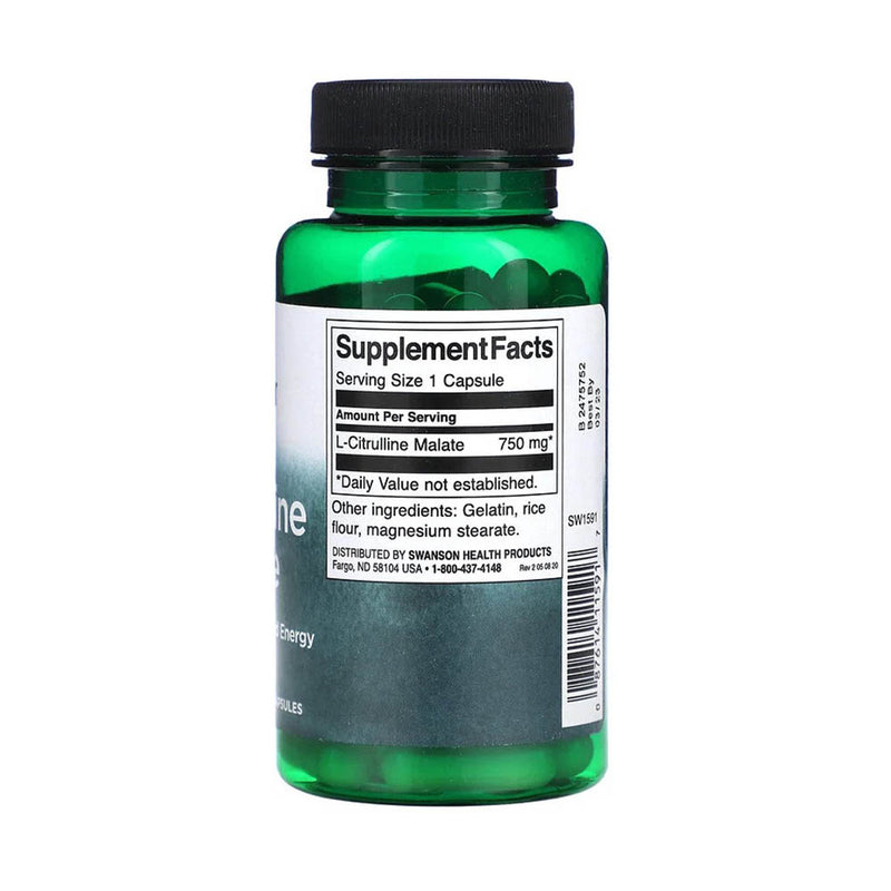 Încărcați imaginea în vizualizatorul Galerie, L-Citrulline Malate, 750 mg, Swanson, 60 capsule SW1591