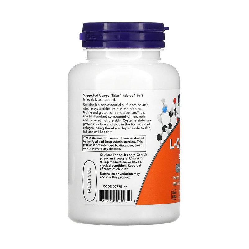 Încărcați imaginea în vizualizatorul Galerie, L-Cysteine (Cisteina), 500mg, Now Foods, 100 tablete