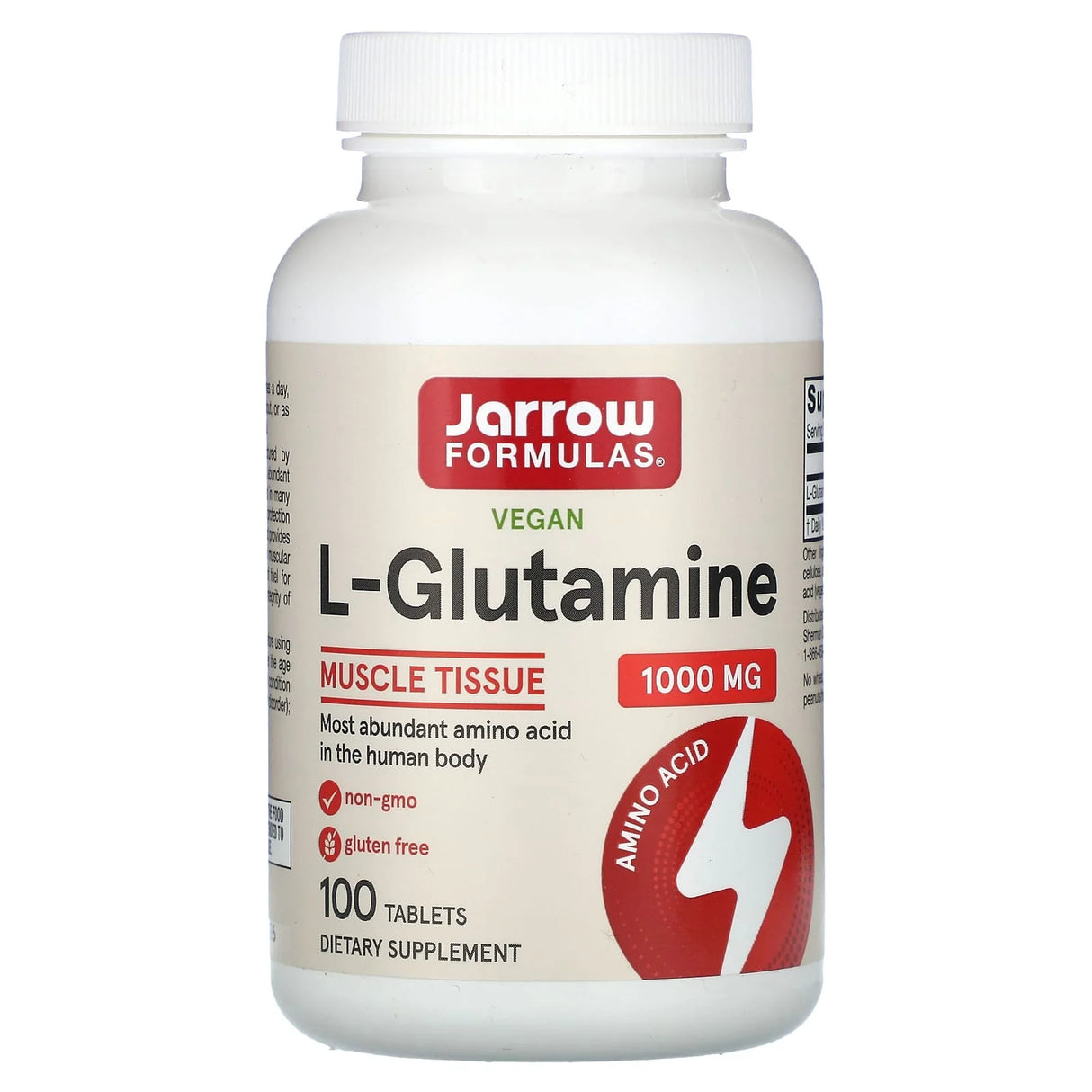 L-Glutamine, 1000 mg, Jarrow Formulas, 100 tablete