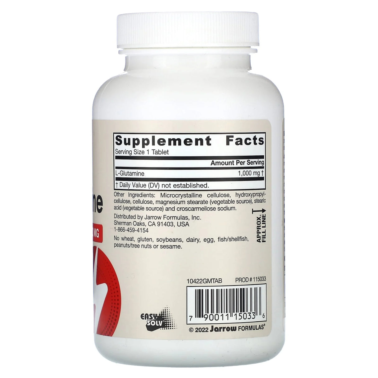 L-Glutamine, 1000 mg, Jarrow Formulas, 100 tablete