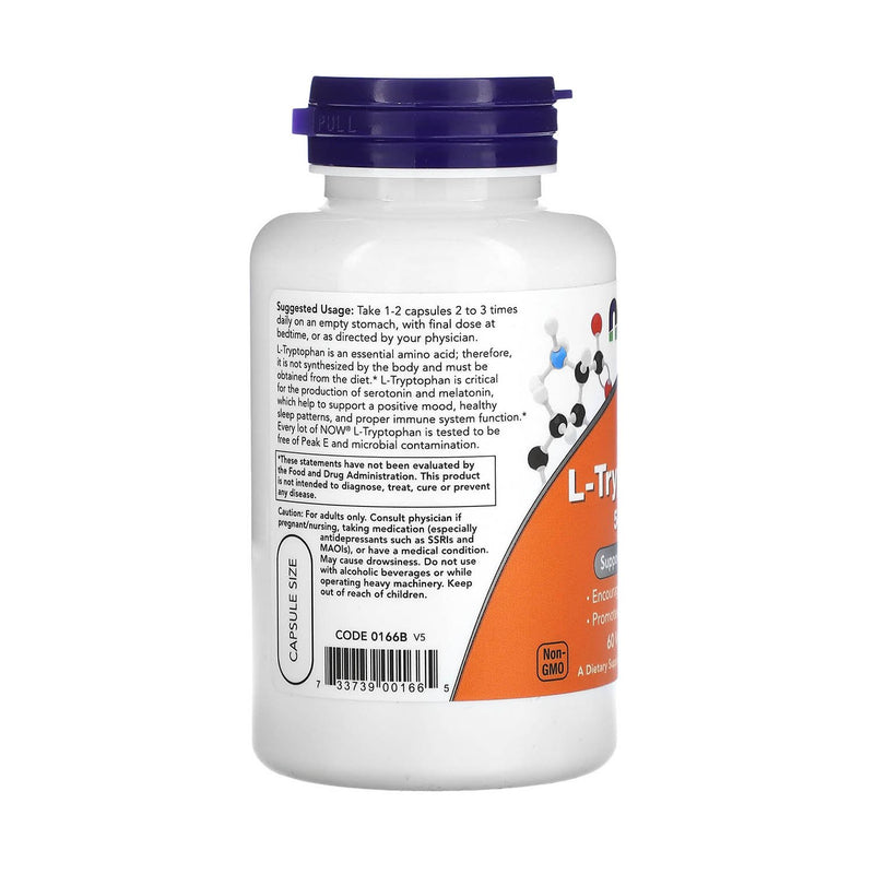 Încărcați imaginea în vizualizatorul Galerie, L-Tryptophan (Triptofan), 500mg, Now Foods, 60 capsule