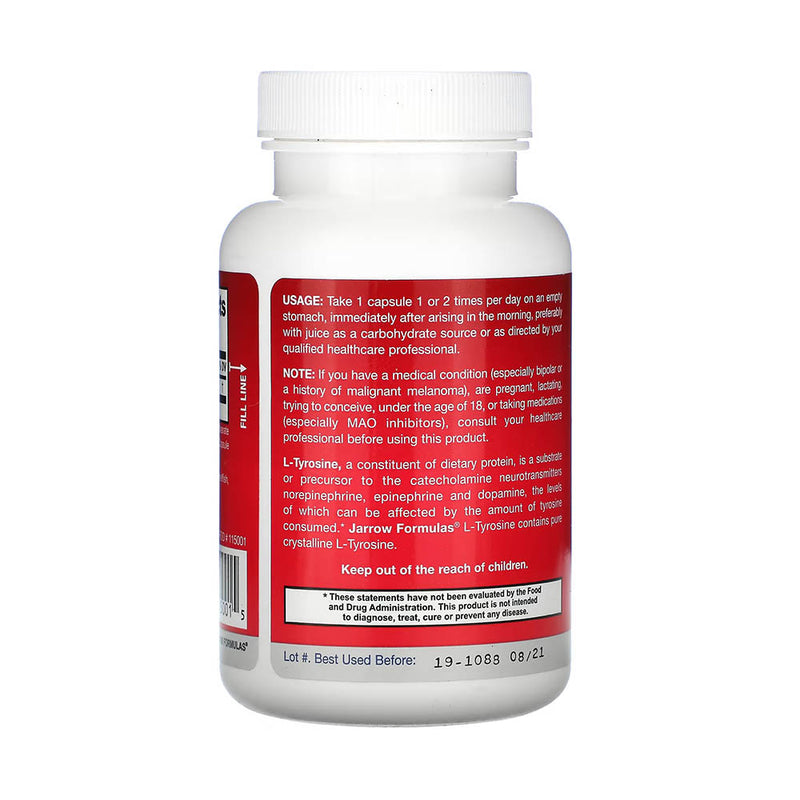 Încărcați imaginea în vizualizatorul Galerie, L-Tyrosine, 500 mg, Jarrow Formulas, 100 capsule