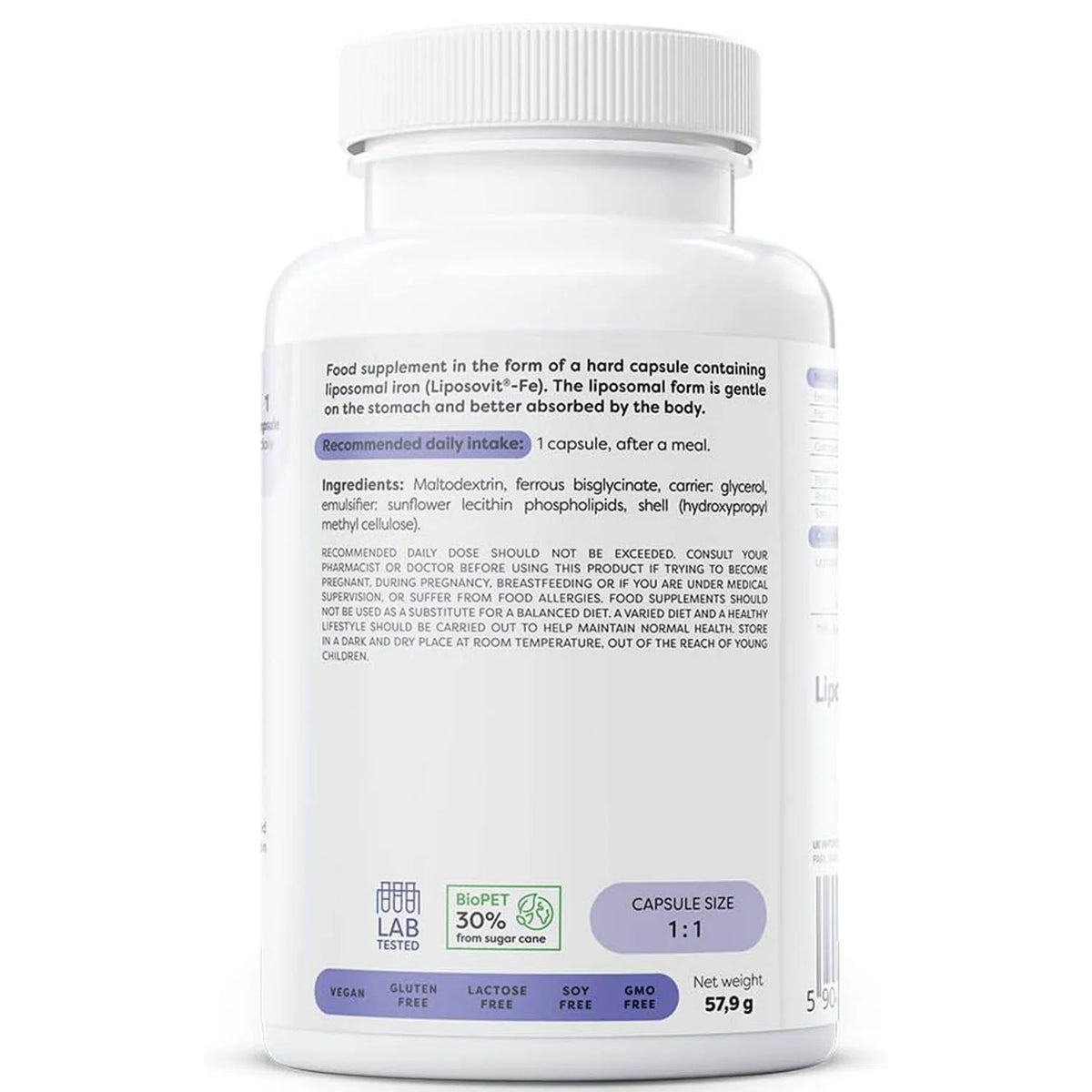 Liposomal Iron, 20mg, Osavi, 120 capsule