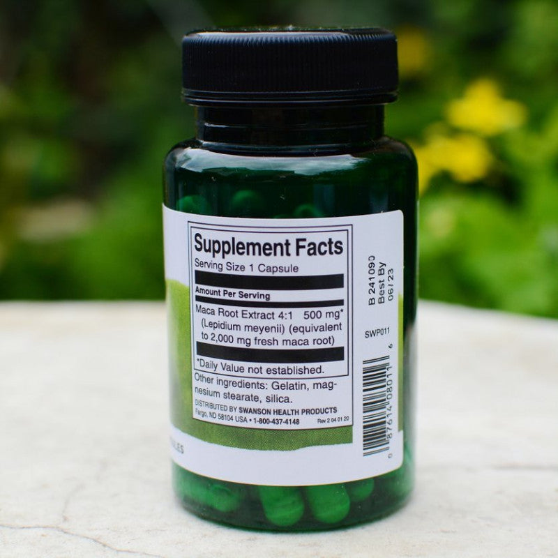 Încărcați imaginea în vizualizatorul Galerie, Maca Extract 4:1 Root, 500mg, Swanson, 60 capsule SWP011