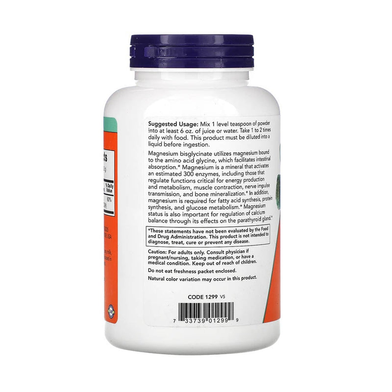 Încărcați imaginea în vizualizatorul Galerie, Magnesium Bisglycinate Powder, Now Foods, 227g