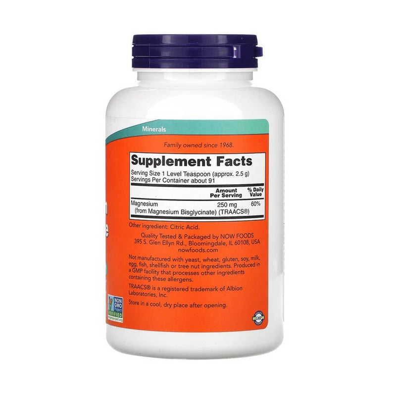 Încărcați imaginea în vizualizatorul Galerie, Magnesium Bisglycinate Powder, Now Foods, 227g