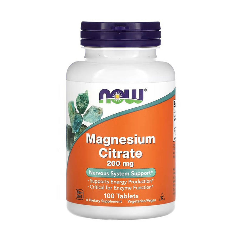 Încărcați imaginea în vizualizatorul Galerie, Magnesium Citrate 200 mg, Now Foods, 100 tablete