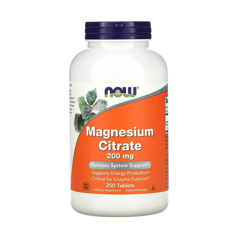 Încărcați imaginea în vizualizatorul Galerie, Magnesium Citrate 200 mg, Now Foods, 100 tablete