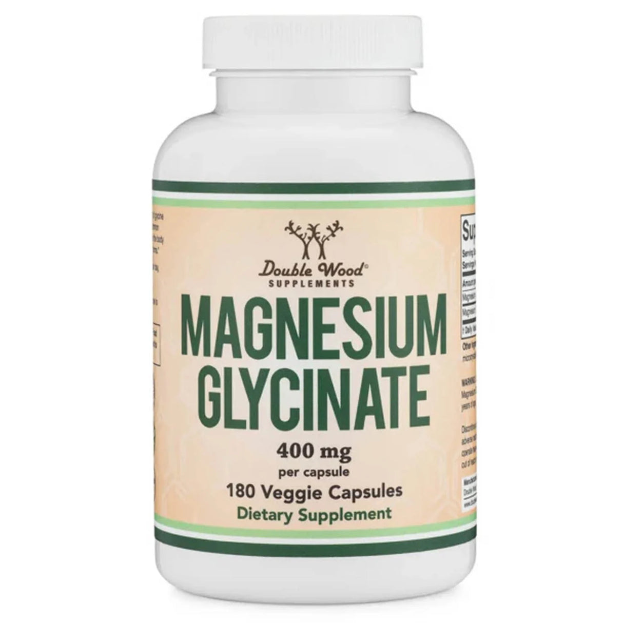 Magneziu Glicinat, Double Wood Supplements, 180 capsule